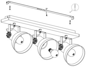 Eglo 49652 - Faretto BARNSTAPLE 3xE27/40W/230V