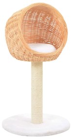 Albero Per Gatti Con Tiragraffi İn Legno Di Salice Naturale /