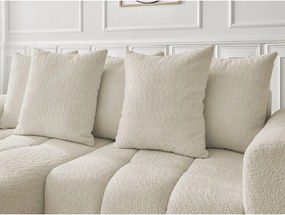 Divano angolare beige allungabile/con contenitore (con penisola a sinistra/con chaise lounge) con rivestimento in bouclé Roxelane – Bobochic Paris