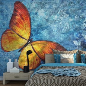 Fotomurale  Fiery butterfly  Colore Blu, Dimensioni e Misure 250x193