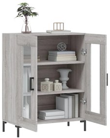 Credenza grigio sonoma 69,5x34x90 cm in legno multistrato