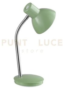 Play  lampada da tavolo in metallo flex colore verde  attacco e14