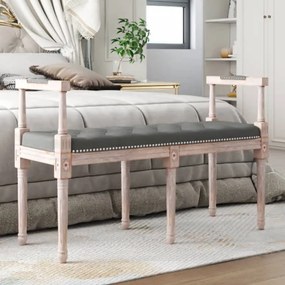 Panca Grigio Scuro 110x40x70 Cm İn Tessuto /