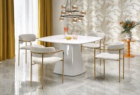 Tavolo Flavio in bianco L120 x L120 x H77