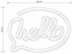 LED Decorazione murale al neon HELLO LED/3W/3xAA USB rosa