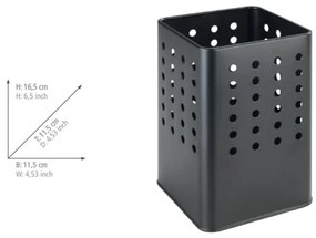 WENKO 54017100 - Portaposate SILIO 11,5 x 16,5 cm nero