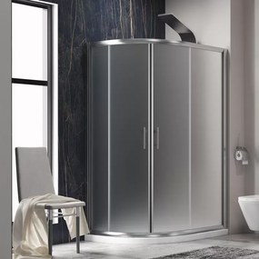 Box doccia stondato 120x90cm vetro opaco KAM-K270 - KAMALU