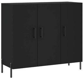 Credenza nera 90x34x80 cm in legno multistrato