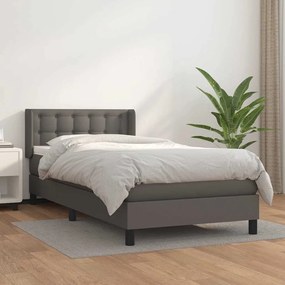 Giroletto A Molle Con Materasso Grgio 80x200 Cm İn Similpelle /