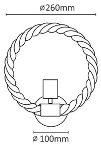 Applique a LED ROPE ARTHUR 1xE27/10W/230V