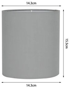 Brilagi - Paralume universale NUBILA E27 15,5x14 cm grigio chiaro