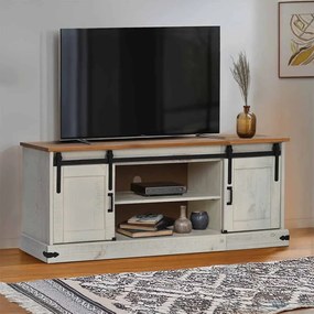 Mobile Porta Tv Halden 2 Ante Scorrevoli Bianco 150x40x60 Cm /