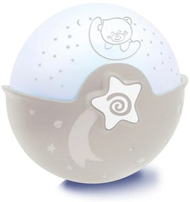 Infantino - Lampada per bambini piccola con proiettore 3xAA grigio