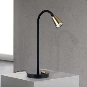 Orion - Lampada da tavolo flessibile dimmerabile DOTTY 1xGU10/10W/230V nero/ottone