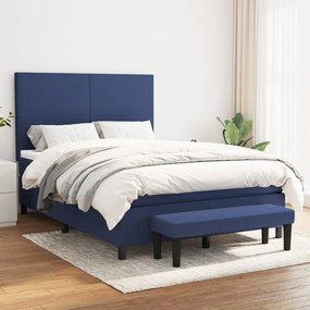 Giroletto A Molle Con Materasso Blu 140x190 Cm İn Tessuto /