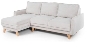 Divano letto variabile in velluto a coste beige divano ad angolo Tori - Bonami Selection