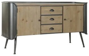 Mobile TV DKD Home Decor 144 x 47 x 76 cm Naturale Grigio Metallo