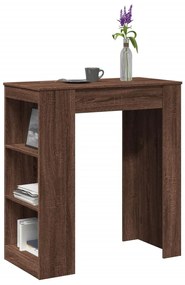 Tavolo Bar Con Rastrelliera Marrone 95x47x103,5 Cm Multistrato /