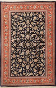 Isfahan Tappeto 200x130 Blu (Iran) Annodato A Mano