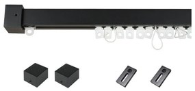 Kit binario per onda semplice, singolo, strappo, nero, in alluminio, 160 cm