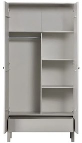 Armadio in pino grigio chiaro 100x195 cm Madu - WOOOD