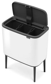 Cestino per la spazzatura in acciaio bianco per raccolta differenziata/touch 33 l Bo Touch Bin – Brabantia