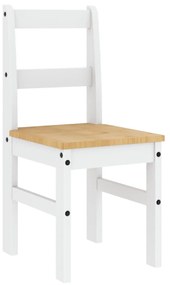 Sedie da pranzo 2 pz panama 105x30x45 cm legno massello pino