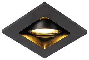 Faretto da incasso smart nero con WiFi GU10 regolabile - Qure