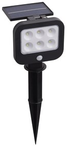 Esterno Lampade Da Terra Moderno Solare Policarbonato Nero Led 1,5W 3000K