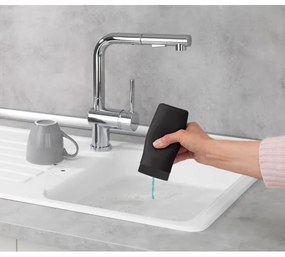 WENKO 54675100 - Dispenser per sapone EASY SQUEEZ-E 6x14 cm nero