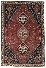 Shiraz Tappeto 100 x 160 Rosso (Iran) Annodato A Mano