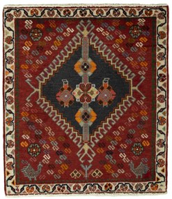 Shiraz Tappeto persiano 60x70 Rosso (Iran) Annodato A Mano