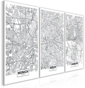 Quadro  German Metropolises (Collection)  Colore bianco e nero, Dimensioni e Misure 120x60