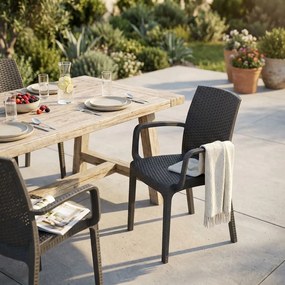 ALMA - poltrona da giardino impilabile in wicker stampato