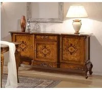 Madia credenza in legno di radica 3 porte impero bassano l.179 p.61 h.92