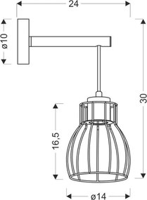 Applique BERNITA 1xE27/60W/230V