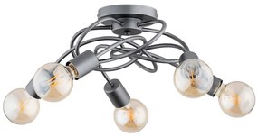 Lampadario a plafone MAXIS 5xE27/15W/230V grigio