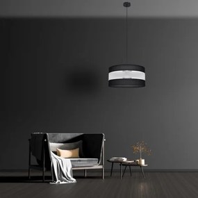 Lampadario a sospensione con filo HELEN 1xE27/15W/230V diametro 40 cm nero/argento