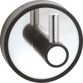 Kamalu - Appendino singolo in acciaio inox e dettagli in abs nero | NICO-N