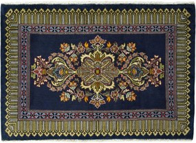 Kashan Tappeto persiano 70 x 100 Blu (Iran) Annodato A Mano