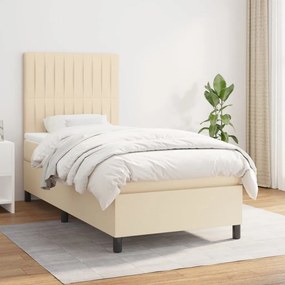 Giroletto A Molle Con Materasso Crema 100x200 Cm İn Tessuto /