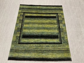 Loribaft Tappeto 160x200 Verde (Iran) Annodato A Mano