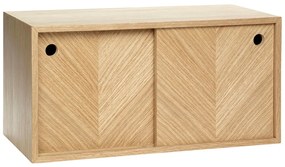 Scaffale a parete in rovere a spina di pesce - Hübsch