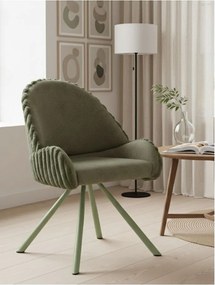 Set di sedie da pranzo verde imbottite con braccioli 2 pz Stockholm – Mauro Ferretti