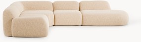Divano angolare componibile XL in bouclé con chaise longue Wolke