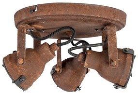 Faretto moderno color ruggine 3 luci - Sorra