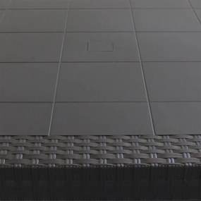 CALIGOLA - set tavolo in alluminio e teak cm 150 x 90 x 74 h con 4 sedie Alma