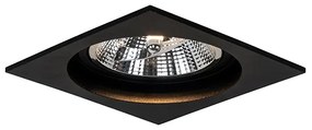 Faretto da incasso quadrato nero orientabile - Chuck 111