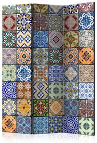 Paravento Mosaico colorato - texture in tema di pattern colorati