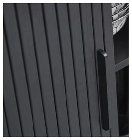 Tavolo TV nero in rovere 56x180 cm Nola - Unique Furniture